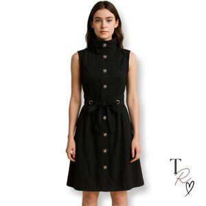 Picky Girl Sleeveless High Collar Gothcore Corset Dress in Black Size Medium